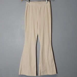 Aerie Corduroy Flare Pants Cream Womens XS Long
